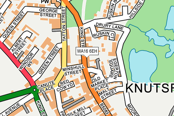 WA16 6EH map - OS OpenMap – Local (Ordnance Survey) WA16 6EH map - OS OpenMap – Local (Ordnance Survey)