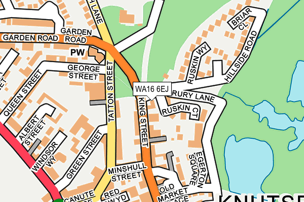WA16 6EJ map - OS OpenMap – Local (Ordnance Survey) WA16 6EJ map - OS OpenMap – Local (Ordnance Survey)