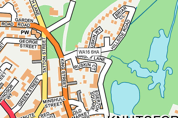 WA16 6HA map - OS OpenMap – Local (Ordnance Survey) WA16 6HA map - OS OpenMap – Local (Ordnance Survey)