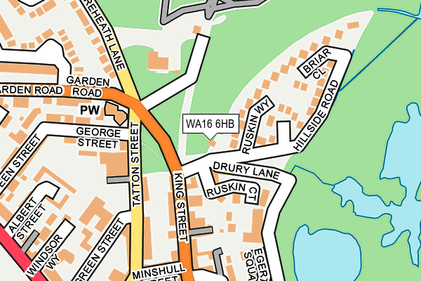 WA16 6HB map - OS OpenMap – Local (Ordnance Survey) WA16 6HB map - OS OpenMap – Local (Ordnance Survey)