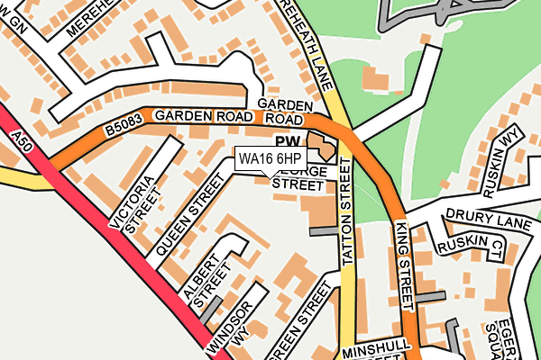 WA16 6HP map - OS OpenMap – Local (Ordnance Survey) WA16 6HP map - OS OpenMap – Local (Ordnance Survey)