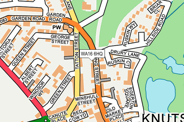 WA16 6HQ map - OS OpenMap – Local (Ordnance Survey) WA16 6HQ map - OS OpenMap – Local (Ordnance Survey)
