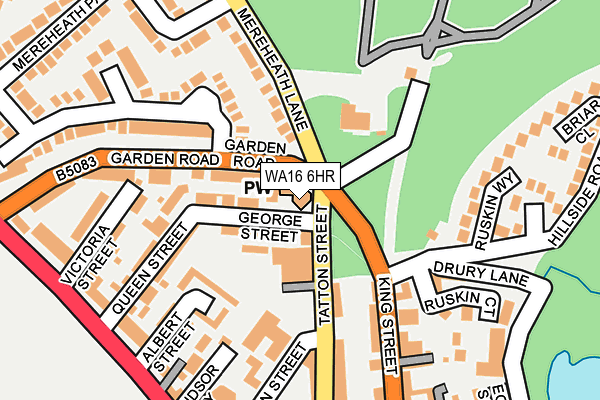 WA16 6HR map - OS OpenMap – Local (Ordnance Survey) WA16 6HR map - OS OpenMap – Local (Ordnance Survey)