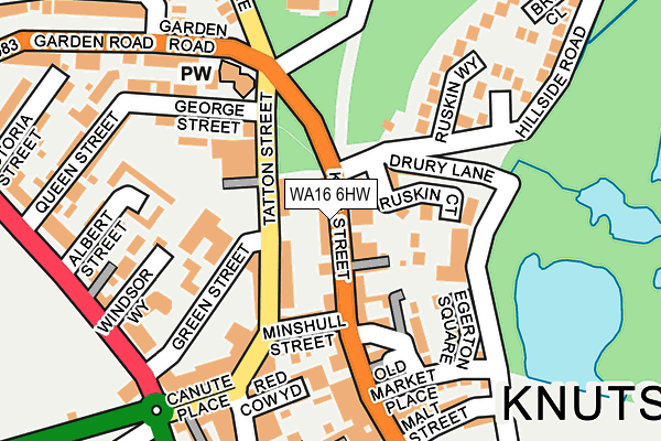 WA16 6HW map - OS OpenMap – Local (Ordnance Survey) WA16 6HW map - OS OpenMap – Local (Ordnance Survey)