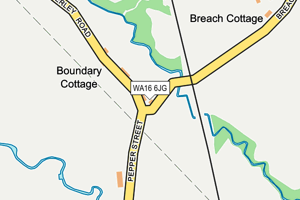 WA16 6JG map - OS OpenMap – Local (Ordnance Survey) WA16 6JG map - OS OpenMap – Local (Ordnance Survey)