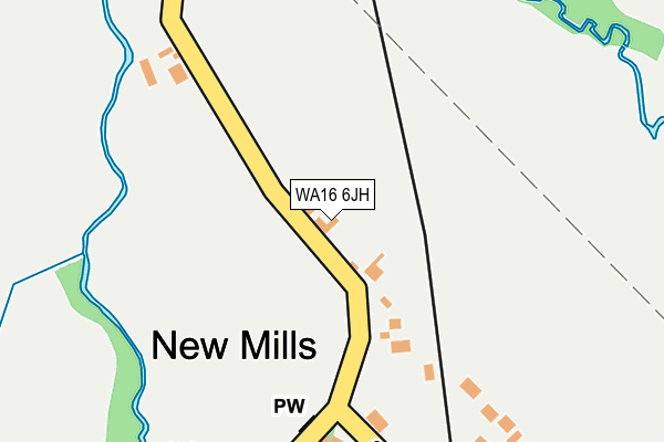 WA16 6JH map - OS OpenMap – Local (Ordnance Survey)