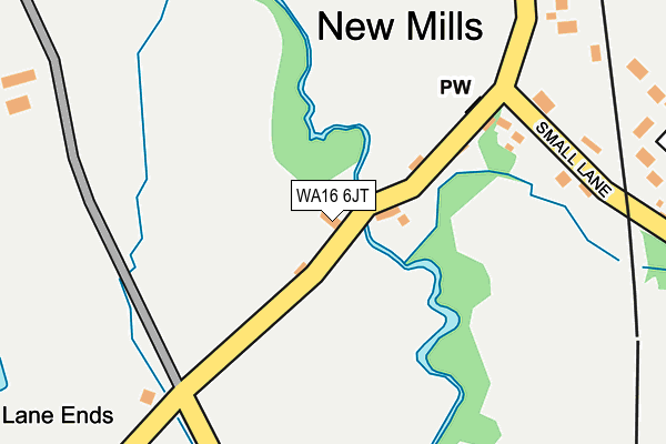 WA16 6JT map - OS OpenMap – Local (Ordnance Survey) WA16 6JT map - OS OpenMap – Local (Ordnance Survey)