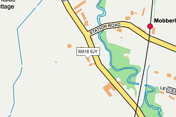 WA16 6JY map - OS OpenMap – Local (Ordnance Survey) WA16 6JY map - OS OpenMap – Local (Ordnance Survey)