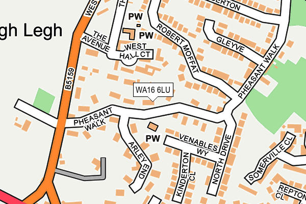 WA16 6LU map - OS OpenMap – Local (Ordnance Survey) WA16 6LU map - OS OpenMap – Local (Ordnance Survey)