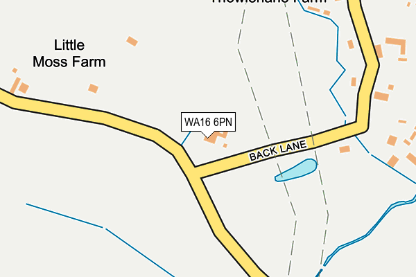 WA16 6PN map - OS OpenMap – Local (Ordnance Survey)