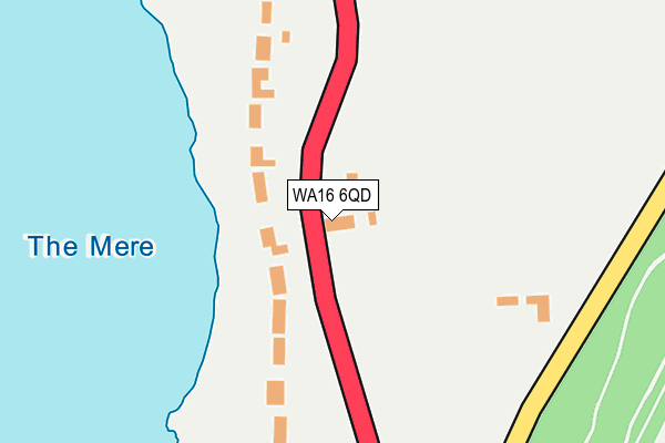 WA16 6QD map - OS OpenMap – Local (Ordnance Survey) WA16 6QD map - OS OpenMap – Local (Ordnance Survey)