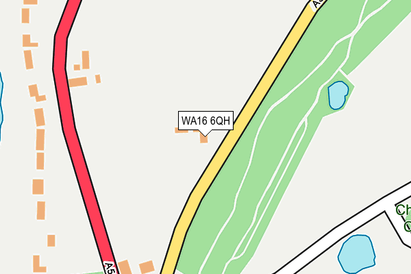 WA16 6QH map - OS OpenMap – Local (Ordnance Survey) WA16 6QH map - OS OpenMap – Local (Ordnance Survey)