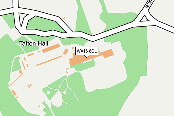 WA16 6QL map - OS OpenMap – Local (Ordnance Survey) WA16 6QL map - OS OpenMap – Local (Ordnance Survey)