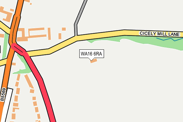 WA16 6RA map - OS OpenMap – Local (Ordnance Survey) WA16 6RA map - OS OpenMap – Local (Ordnance Survey)