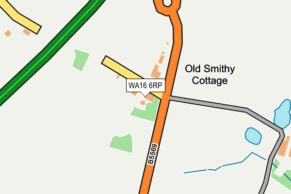 WA16 6RP map - OS OpenMap – Local (Ordnance Survey) WA16 6RP map - OS OpenMap – Local (Ordnance Survey)