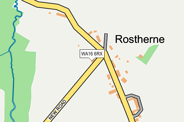 WA16 6RX map - OS OpenMap – Local (Ordnance Survey) WA16 6RX map - OS OpenMap – Local (Ordnance Survey)