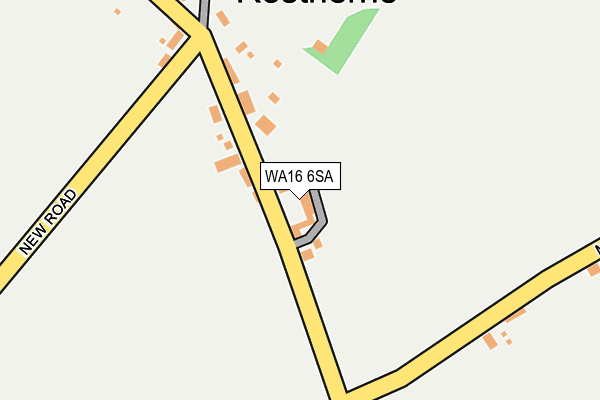 WA16 6SA map - OS OpenMap – Local (Ordnance Survey) WA16 6SA map - OS OpenMap – Local (Ordnance Survey)