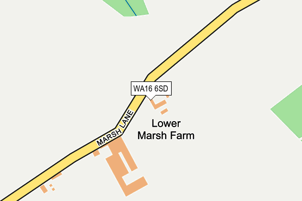 WA16 6SD map - OS OpenMap – Local (Ordnance Survey) WA16 6SD map - OS OpenMap – Local (Ordnance Survey)