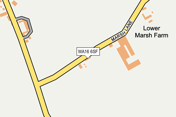 WA16 6SF map - OS OpenMap – Local (Ordnance Survey)