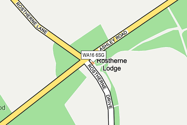 WA16 6SG map - OS OpenMap – Local (Ordnance Survey) WA16 6SG map - OS OpenMap – Local (Ordnance Survey)