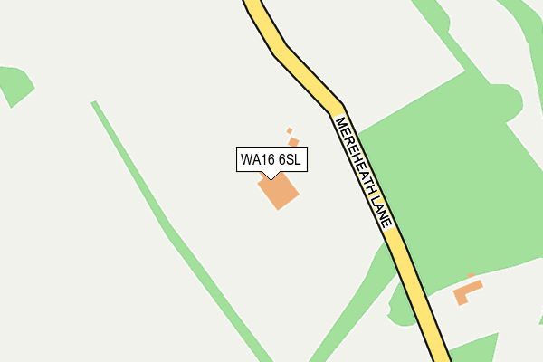 WA16 6SL map - OS OpenMap – Local (Ordnance Survey) WA16 6SL map - OS OpenMap – Local (Ordnance Survey)