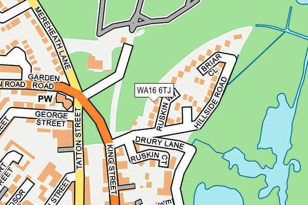 WA16 6TJ map - OS OpenMap – Local (Ordnance Survey) WA16 6TJ map - OS OpenMap – Local (Ordnance Survey)