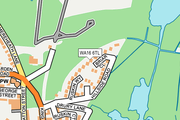 WA16 6TL map - OS OpenMap – Local (Ordnance Survey) WA16 6TL map - OS OpenMap – Local (Ordnance Survey)