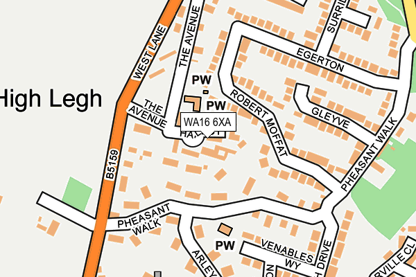 WA16 6XA map - OS OpenMap – Local (Ordnance Survey) WA16 6XA map - OS OpenMap – Local (Ordnance Survey)