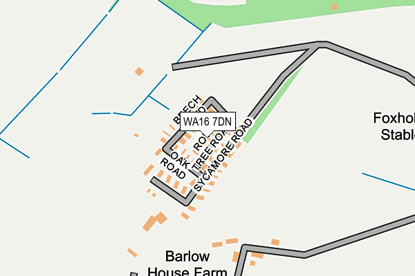 WA16 7DN map - OS OpenMap – Local (Ordnance Survey) WA16 7DN map - OS OpenMap – Local (Ordnance Survey)