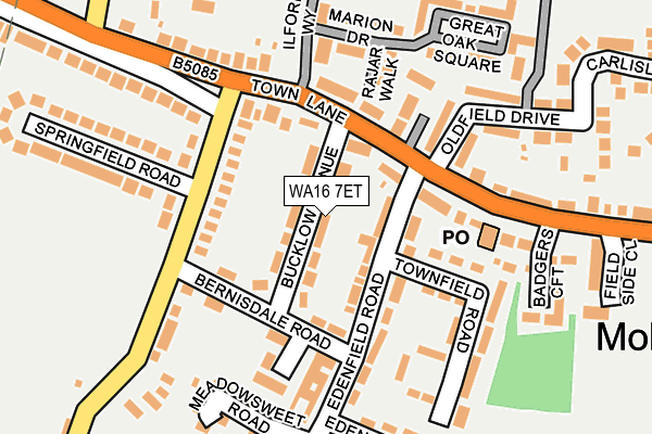 WA16 7ET map - OS OpenMap – Local (Ordnance Survey) WA16 7ET map - OS OpenMap – Local (Ordnance Survey)