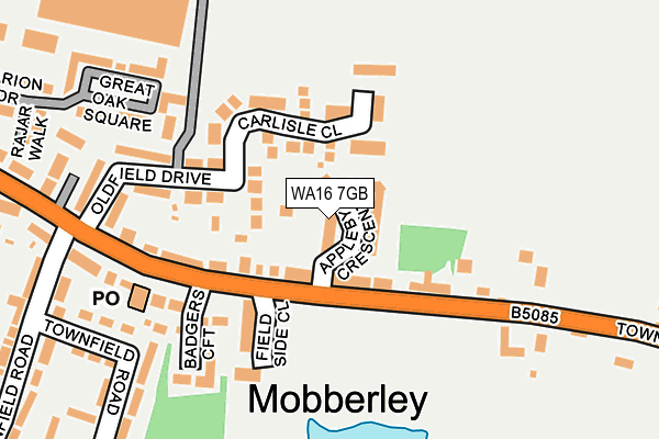 WA16 7GB map - OS OpenMap – Local (Ordnance Survey) WA16 7GB map - OS OpenMap – Local (Ordnance Survey)