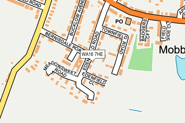 WA16 7HE map - OS OpenMap – Local (Ordnance Survey) WA16 7HE map - OS OpenMap – Local (Ordnance Survey)
