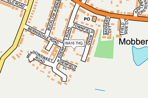 WA16 7HQ map - OS OpenMap – Local (Ordnance Survey) WA16 7HQ map - OS OpenMap – Local (Ordnance Survey)