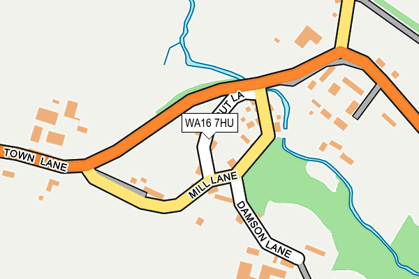 WA16 7HU map - OS OpenMap – Local (Ordnance Survey) WA16 7HU map - OS OpenMap – Local (Ordnance Survey)
