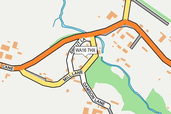 WA16 7HX map - OS OpenMap – Local (Ordnance Survey) WA16 7HX map - OS OpenMap – Local (Ordnance Survey)