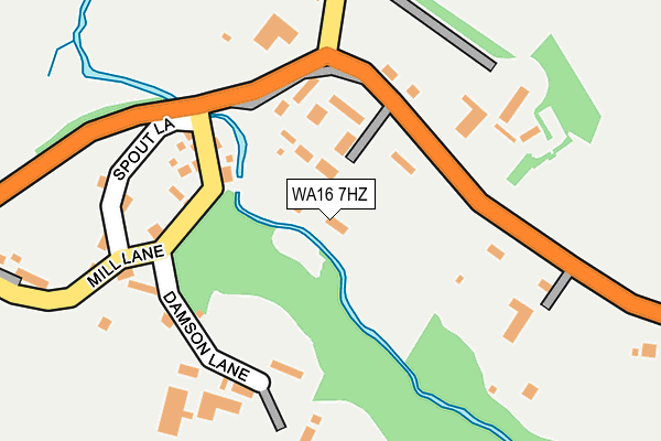 WA16 7HZ map - OS OpenMap – Local (Ordnance Survey) WA16 7HZ map - OS OpenMap – Local (Ordnance Survey)