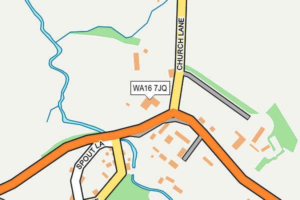 WA16 7JQ map - OS OpenMap – Local (Ordnance Survey) WA16 7JQ map - OS OpenMap – Local (Ordnance Survey)
