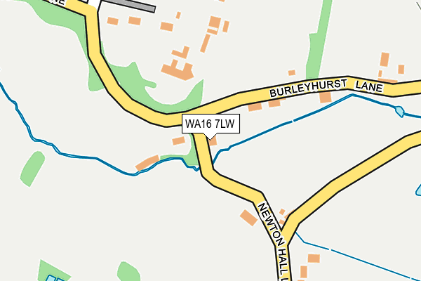 WA16 7LW map - OS OpenMap – Local (Ordnance Survey) WA16 7LW map - OS OpenMap – Local (Ordnance Survey)