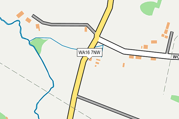 WA16 7NW map - OS OpenMap – Local (Ordnance Survey) WA16 7NW map - OS OpenMap – Local (Ordnance Survey)