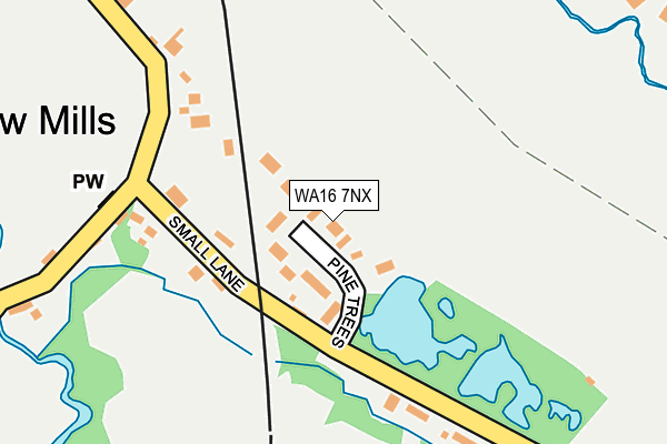 WA16 7NX map - OS OpenMap – Local (Ordnance Survey) WA16 7NX map - OS OpenMap – Local (Ordnance Survey)