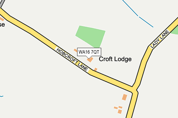 WA16 7QT map - OS OpenMap – Local (Ordnance Survey) WA16 7QT map - OS OpenMap – Local (Ordnance Survey)