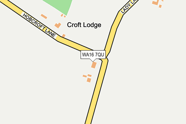 WA16 7QU map - OS OpenMap – Local (Ordnance Survey) WA16 7QU map - OS OpenMap – Local (Ordnance Survey)