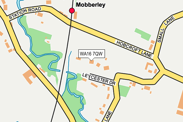WA16 7QW map - OS OpenMap – Local (Ordnance Survey) WA16 7QW map - OS OpenMap – Local (Ordnance Survey)