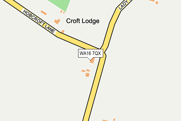 WA16 7QX map - OS OpenMap – Local (Ordnance Survey) WA16 7QX map - OS OpenMap – Local (Ordnance Survey)