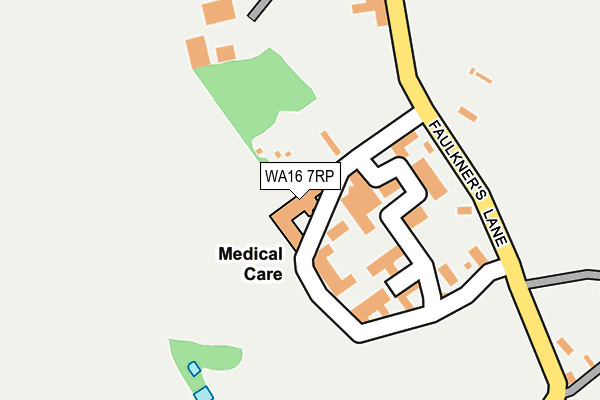 WA16 7RP map - OS OpenMap – Local (Ordnance Survey) WA16 7RP map - OS OpenMap – Local (Ordnance Survey)