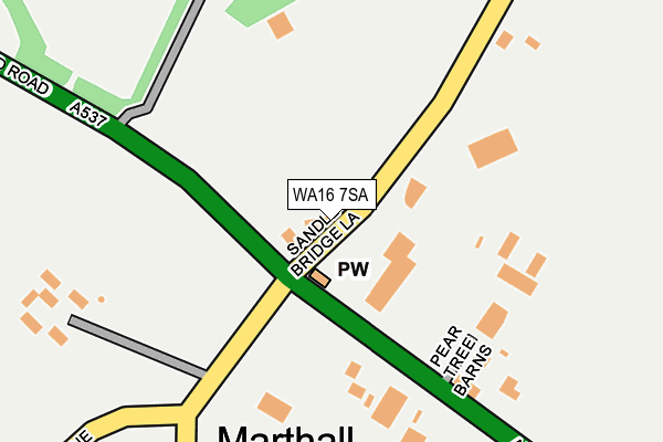 WA16 7SA map - OS OpenMap – Local (Ordnance Survey) WA16 7SA map - OS OpenMap – Local (Ordnance Survey)