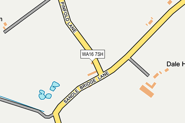 WA16 7SH map - OS OpenMap – Local (Ordnance Survey)