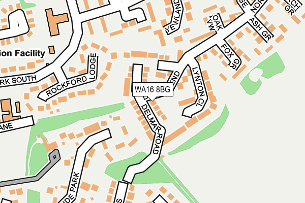WA16 8BG map - OS OpenMap – Local (Ordnance Survey) WA16 8BG map - OS OpenMap – Local (Ordnance Survey)
