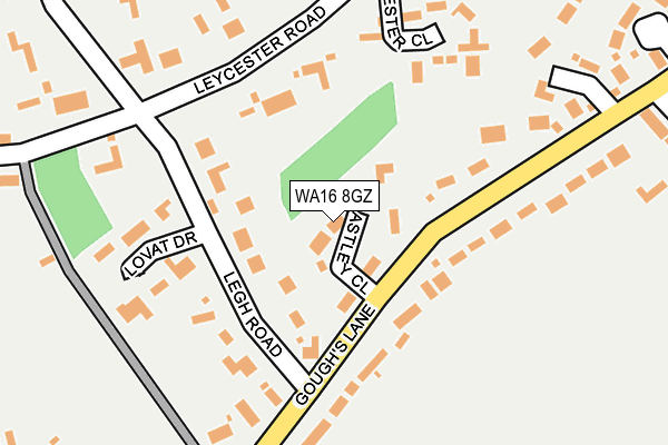 WA16 8GZ map - OS OpenMap – Local (Ordnance Survey) WA16 8GZ map - OS OpenMap – Local (Ordnance Survey)