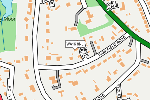 WA16 8NL map - OS OpenMap – Local (Ordnance Survey) WA16 8NL map - OS OpenMap – Local (Ordnance Survey)